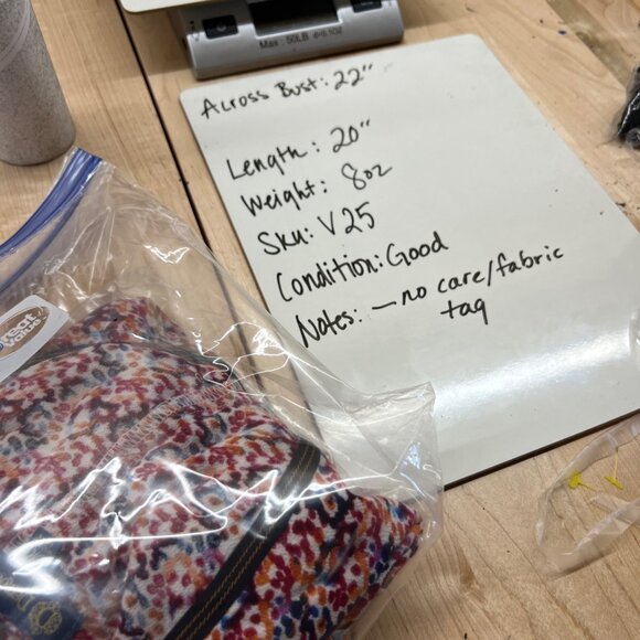 Democracy Floral Stripe Kimono Blouse Red Multicolor Size Medium - Picture 8 of 8